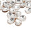 10Pcs Clear Flower Rhinestones Flat-Back Charms 10