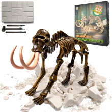 Dinosaur Excavation Kit with Mammoth Skeleton Model for Kids Educational STEM Archaeology Toy