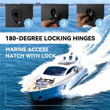 Marine Deck Plate Access Cover Pull Out Inspection Hatch with for Boat Kayak Canoe, 14.96 x 11.02 Inch / 380 x 280mm -Black