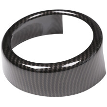 ABS Carbon Fiber Rear Grille Front Grill Logo Decor Ring Black Trimmed Frame Fits for Giulia 2017-2020