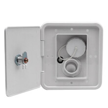 RV Gravity Water Filler Square Hatch Water Box with Key Screw RV Trailer Caravan Accessories