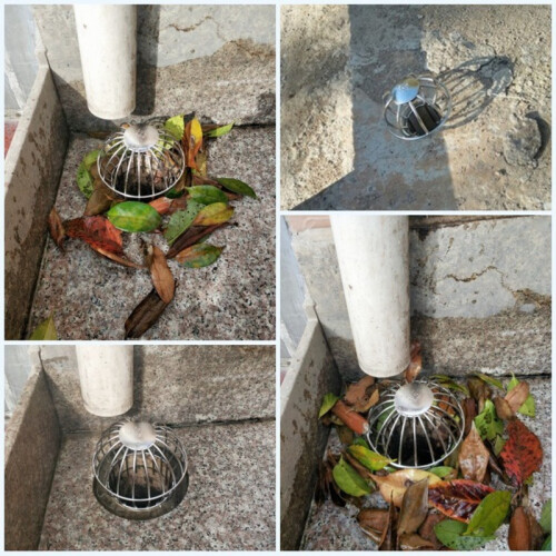 Drain Outdoor Dach Anti - Blocking  Cap Runde Netzabdeckung Drainage Bodenlinie Leak Gutter Guard Filter-75 2