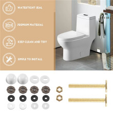 Toilet Wax Ring Kit for Floor Outlet Toilets New Install or Re- Include Closet Bolts,Bolt Caps,Flange and Washers