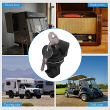 1 Set Locking Push Button for Marine Boat Radio Box, Tool Box, Electronic Box, Motorcycle Glove Box Lock.