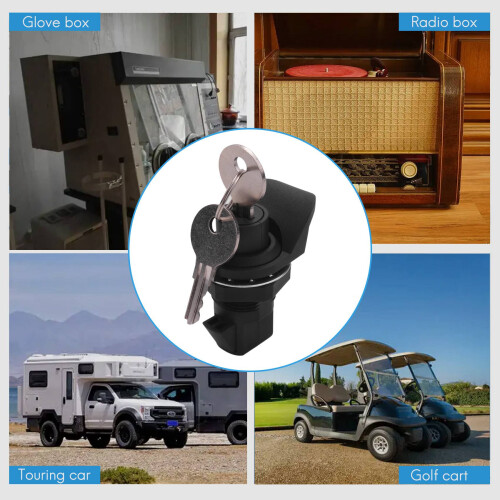 1 Set Locking Push Button  for Marine Boat Radio Box, Tool Box, Electronic Box, Motorcycle Glove Box Lock.