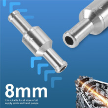 8mm Check Valve Brake Servo Booster No Return Inline One Way Valve Non Return Valve Vacuum Hose Aluminum Valve