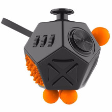 12Sided Fidget Cube Stress Relief Toy for Anxiety with Varied Tactile Actions for Kids and Adults