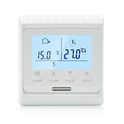 Underfloor Heating Thermostat with LCD Screen, Compatible with 220V Electric, Water, Efficient Temperature Control,B