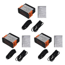 3X ETC-974 Temperature Controller Refrigerator Thermostat Regulator Thermoregulator Thermocouple NTC Dual Sensor
