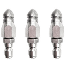 3X Bocal de Jato de Esgoto de Lavadora de Pressão com Aço Inoxidável, Bocal de Jato de Esgoto de Design Durável