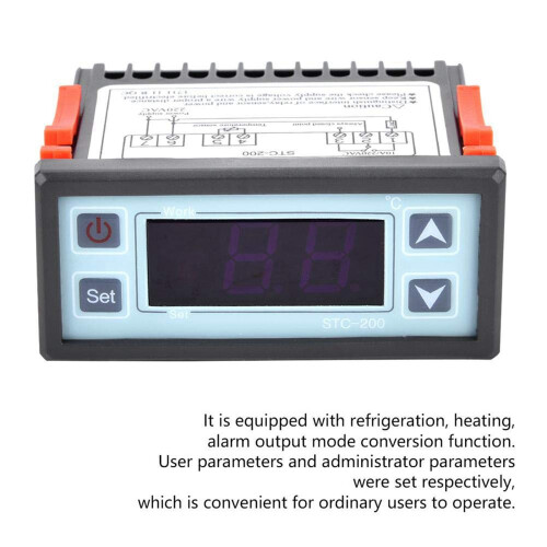 2X STC-200 Digital Thermostat Temperature Controller Microcomputer Refrigeration Heating Controller AC220V