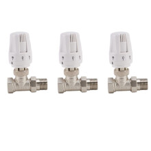 3X 3/4 Inch Messing Thermostatische Radiatorklep Rechte Type DN20 Automatische Temperatuurregelklep Vloerverwarming
