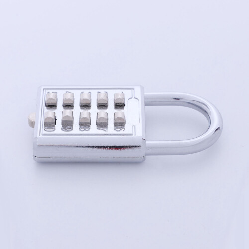 5X Anti-Theft Button Combination Padlock Digit Push Password Lock Zinc Alloy Security Lock 2