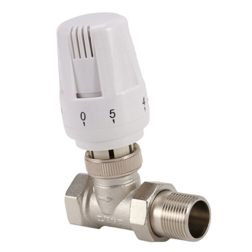 5X 3/4Inch Brass Thermostatic Radiator Valve Straight Type DN20 Automatic Temperature Control Valve Floor Heating 1
