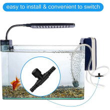 60 Pieces 2-Port Fish Tank Valve Plastic Air Pump Control Valve Aquarium T-Shaped Control Valve