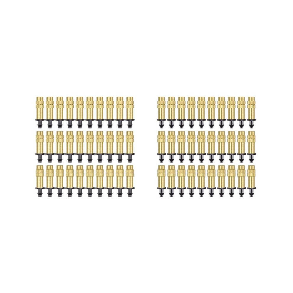 60Pcs Watering Nozzle Adjustable Copper Irrigation Water Fog Sprinkler Misting Greenhouse Accessories 6033193068186