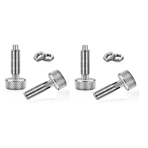4 Pcs Hand Retractable Spring Plunger Stainless Steel Lock Out M6 Type Quick Release Pins for Rolling Toolbox Packout