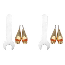 4Pcs 1mm Aperture Diameter Hot Melt Glue Nozzle 1.0X40mm Copper Nozzle with Nozzle Wrench Interchangeable Nozzle Parts