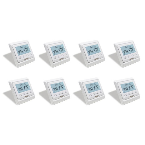 8X 16A 230V LCD Programmable Warm Floor Heating Room Thermostat Thermoregulator Temperature Controller Manual Mechanical