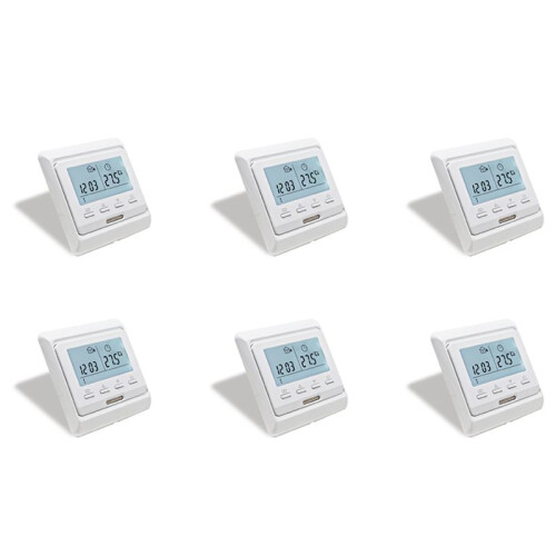 6X 16A 230V LCD Programmable Warm Floor Heating Room Thermostat Thermoregulator Temperature Controller Manual Mechanical