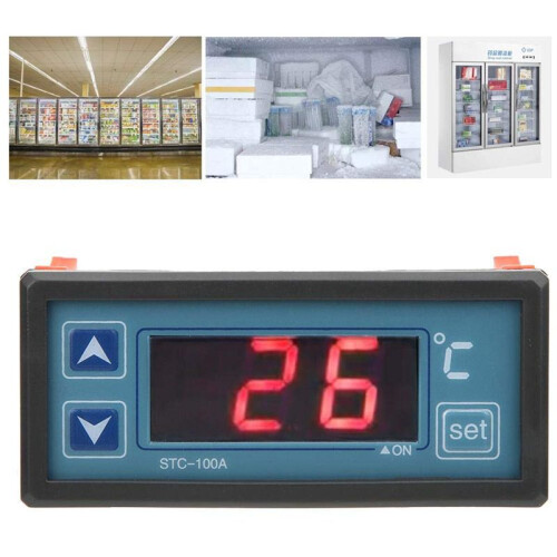2X STC-100A Temperature Controller Cool Heat Refrigerator Thermostat Regulator Thermoregulator Sensor,AC 220V 2