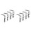 2X 90 Degrees Duck-Mouth Buckle Hook Lock Spring Loaded Draw Toggle  Clamp Silver Hasp  Catch B 1