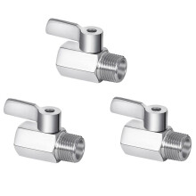 Shower Shut Off Valve, 304 Stainless Steel Valve NPT Thread(1/2Inch Male x 1/2Inch Female),3 Pack