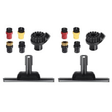 2X Brosse Ronde de Grattoir de Buse de Fenêtre pour SC1 SC2 SC3 SC4 SC5 pour Nettoyeur Vapeur Balai Brosses Pièces Accessoires