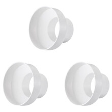 3X Ventilation Pipe Reducer Adapter Pipe Air Duct Adapter Pipe Connector for Inline Ventilation System(150-100mm)
