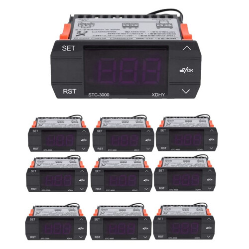 10X STC-3000 110V-220V 30A Press Digital Temperature Controller Thermostat with Sensor Controlling Tool