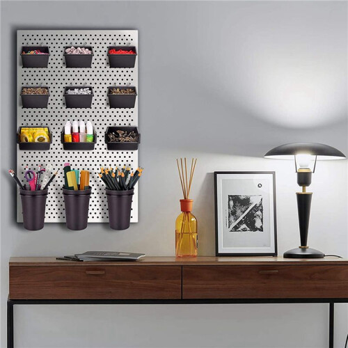 Pegboard Bins Peg Board Cups with Hooks & Loops 24 Pack,Assortment Organizer Accessory,Tools Storage Arrange System Kit 1