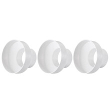 3X Ventilationsrörsreduceringsadapter Rör Luftkanaladapter Rörkoppling för Inline-Ventilationssystem (110-100 mm)
