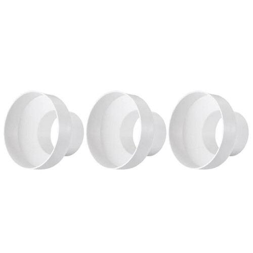 3X Ventilation Pipe Reducer Adapter Pipe Air Duct Adapter Pipe Connector for Inline Ventilation System(110-100mm)