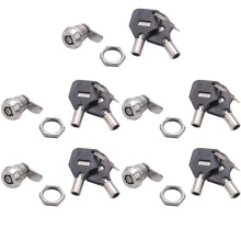 5X Cabinet Door Quarter Turn Security Tubular Cam Lock W Keys