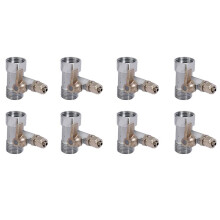 8X Adaptador de água de AlimentaçãO RO 1/2 Polegada um 1/4 Polegada Torneira Válvula de Esfera Torneira AlimentaçãO Osmose Reversa Prata