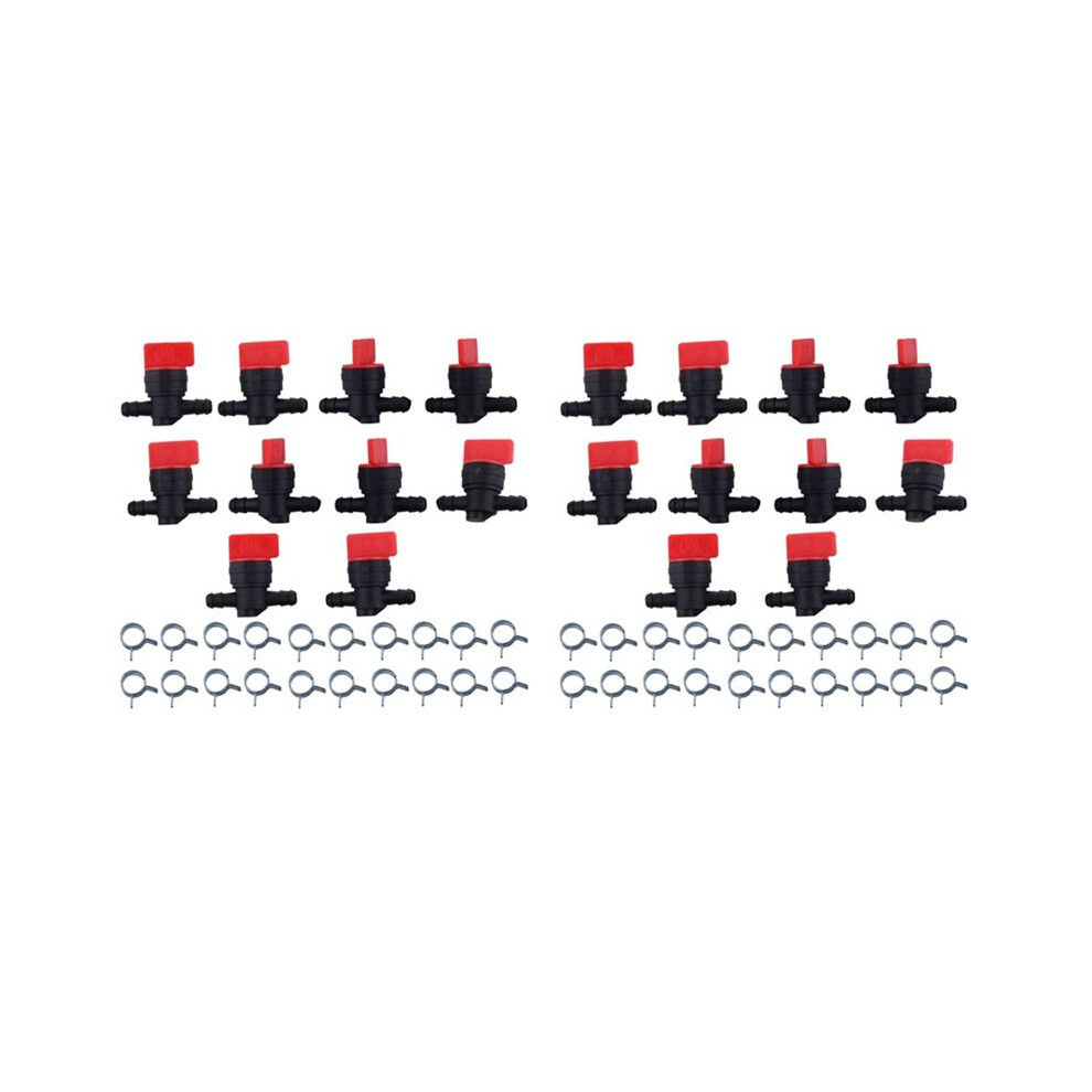 20Pcs 494768 698183 Fuel Shut Off Valve With Clamp For 1/4 Inch Fuel Briggs & Stratton Murray Toro Lawn Tractor 4713025518820