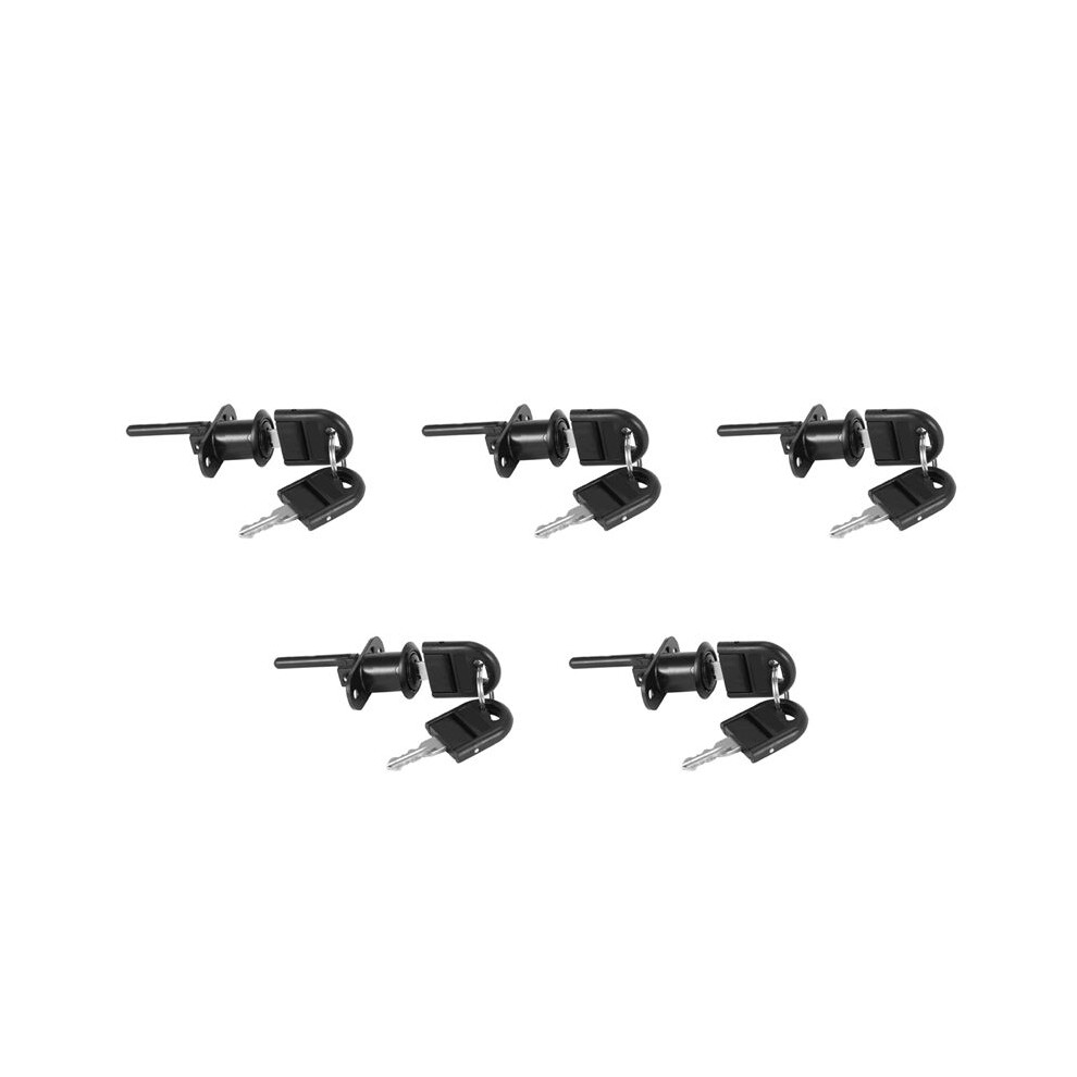 5X Zinc Alloy Computer Desk Cabinet Mailbox Drawer Cupboard Locker Cam Lock With Keys, Black 6033381132279