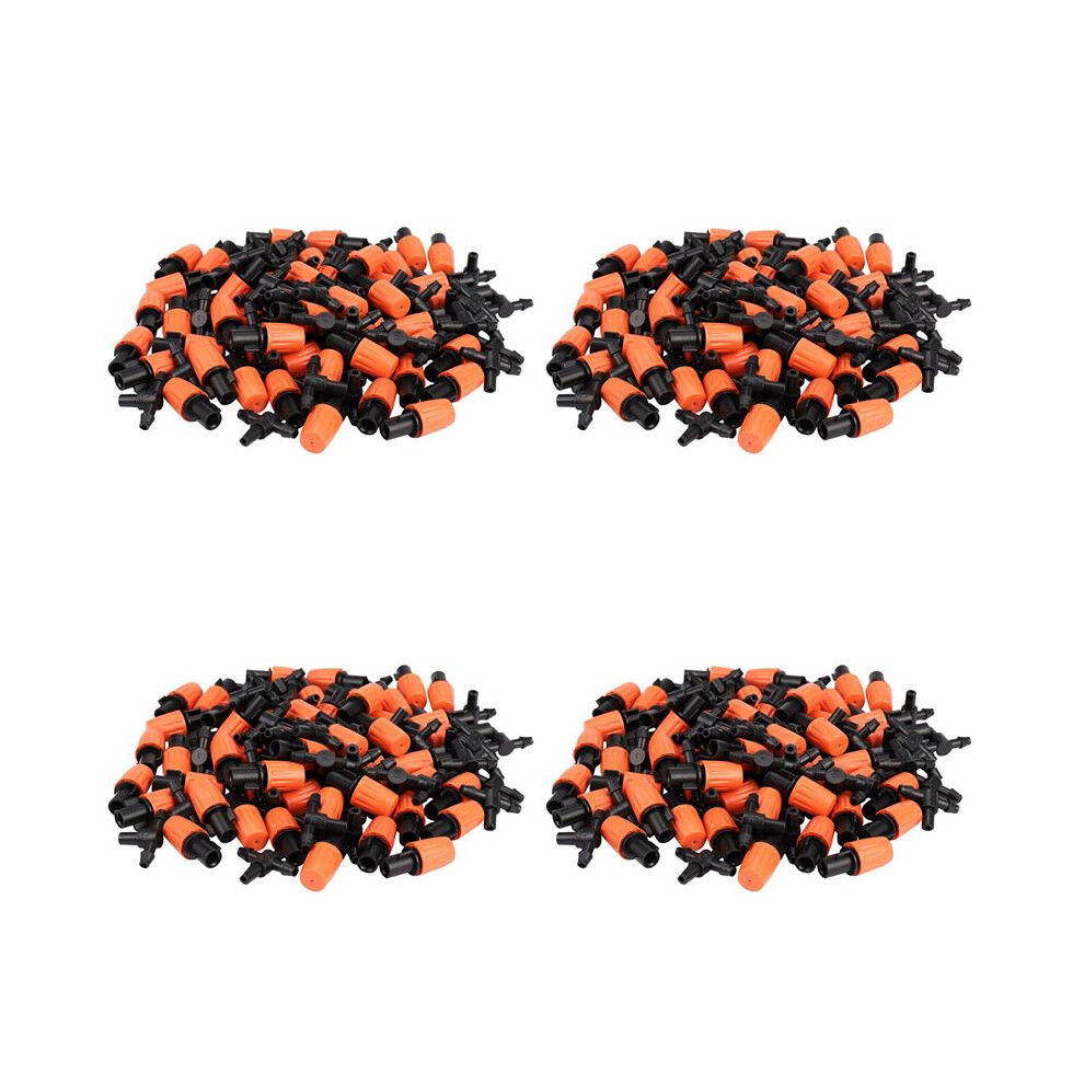200Pcs Adjustable Garden Irrigation System Watering Sprayer Misting Nozzles Sprinkler Heads With Barbed Tee Connectors 6032368521556
