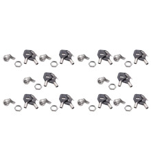 10X Schranktuer Schublade Sicherheitsschloss mit 2 Schluesseln