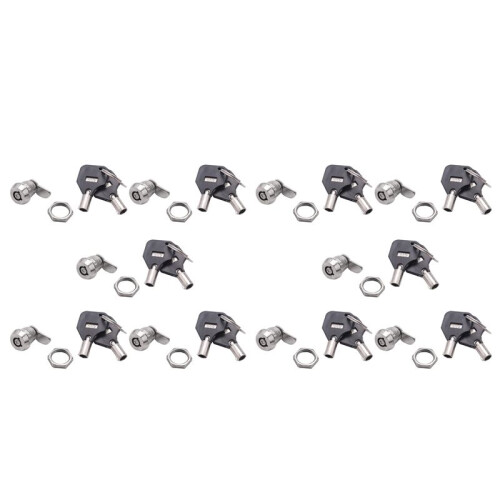 10X Cabinet Door Quarter Turn Security Tubular Cam Lock W Keys on OnBuy