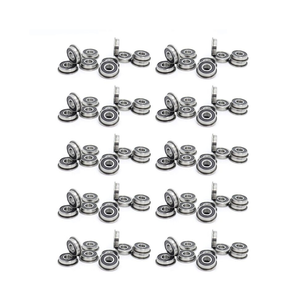 100Pcs F695-2Rs Bearing 5X13x4mm Flanged Miniature Deep Bearings F695rs For Voron Mobius 2/3 3D Printer 6033968556153