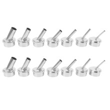 14 Pièces Buse de Chaleur Incurvée À 45 Degrés Buse À Air Chaud 2.5 / 3/4/6/7/9 / 12mm pour Station de Soudage QUICK 861DW