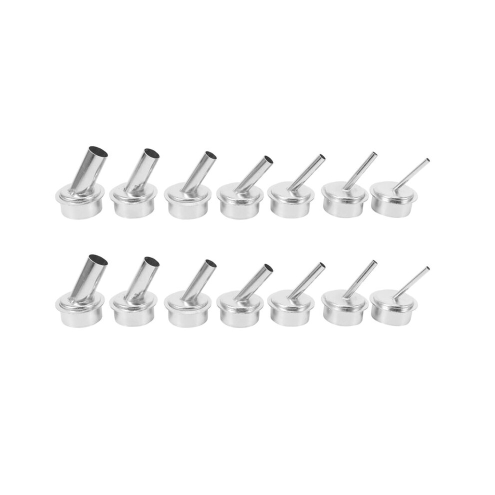 14Pcs 45 Degree Bent Curved Heat Nozzle 2.5/3/4/6/7/9/12Mm Hot Air Nozzles For Quick 861Dw Soldering Station 6033970351609