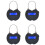 4X   Lock LCD Display  Lock USB Rechargeable Temporary Timer Padlock Travel Electronic Timer Black 1