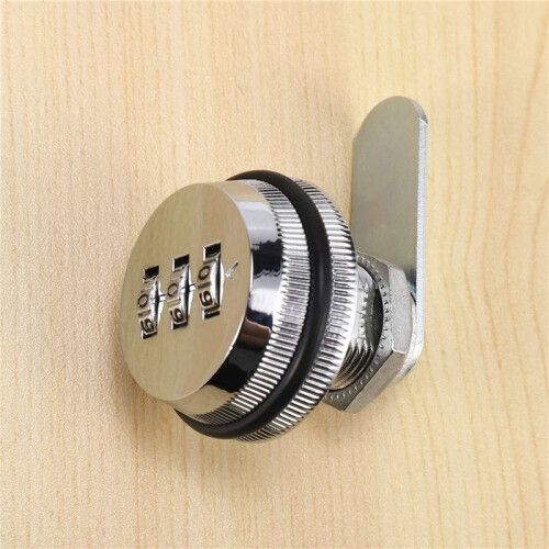 6X Alloy Code Combination Cam Lock Keyless Post Mail Box Cabinet RV 3 Dial Silver