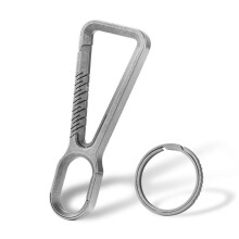 Titanium Alloy Keychain Men's Waist Car Keychain Metal Pendant Connection - Stone Wash