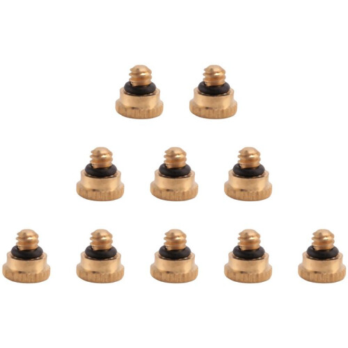 20PCS 10/24 Screw Thread Brass Misting Nozzle Plug Low Pressure Atomizing Mist Nozzle for Outdoor Cooling System 2