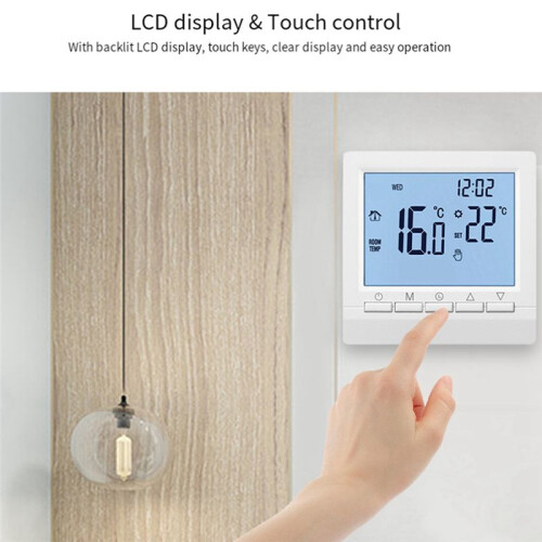 Wall Mounted Heating ThermostatTemperature Regulator for Boilers Weekly Programmable Thermostat