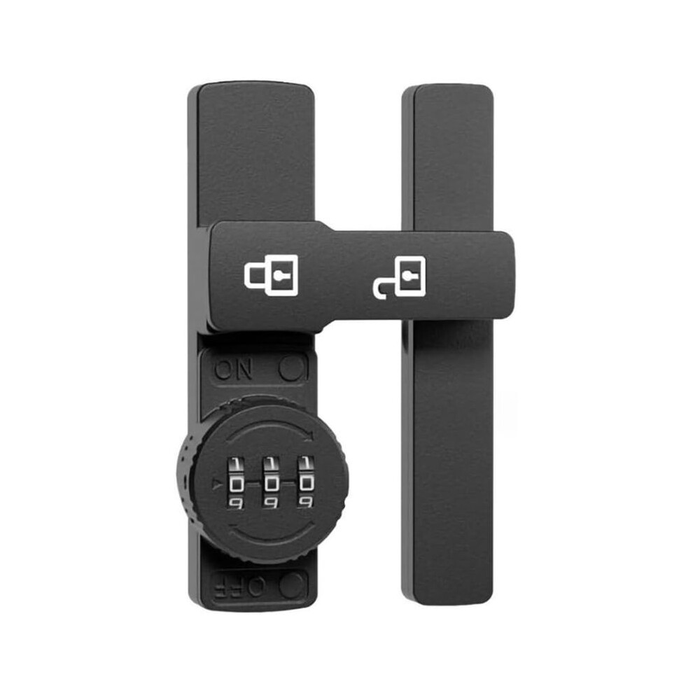 180 Degree Barn Door Lock Fluorescent Secure Your Home Easily Install Keyless Entry Zinc Alloy Matte Black 4713140835147