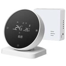 Termostato WiFi InaláMbrico para CalefaccióN de Caldera de Gas Termostato WiFi Tuya Compatible con Control de AplicacióN de Voz Funciona para